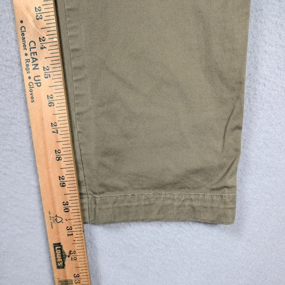 Abercrombie & Fitch Langdon Slim Chinos Mens 33x32 Olive Khaki Stretch Pants